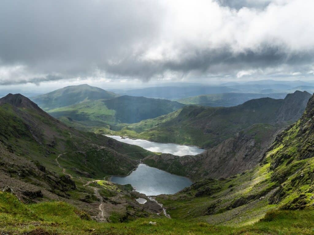 View from Snowdon in Snowdonia National Park