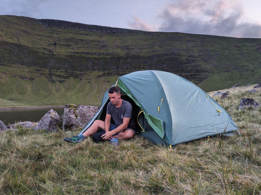 Me wild camping in the Brecon Beacons
