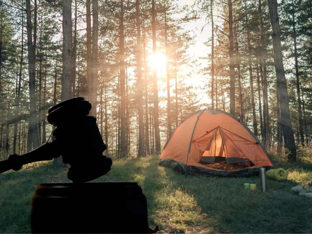 what is the punishment for wild camping uk