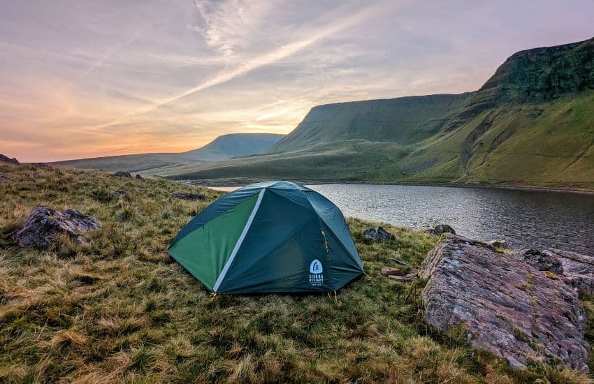 Morning view Camping at Llyn y Fan Fach, Wales