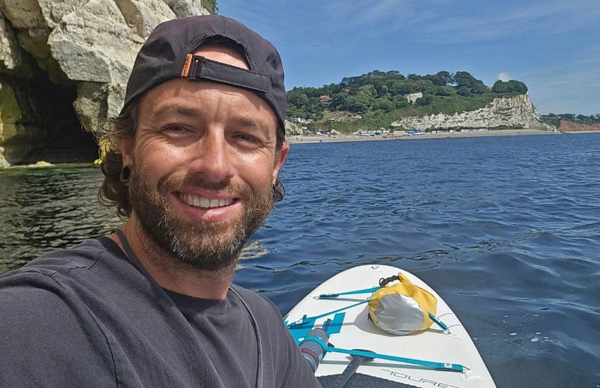 10 Early morning SUP along the Dorset coast from the village Beer